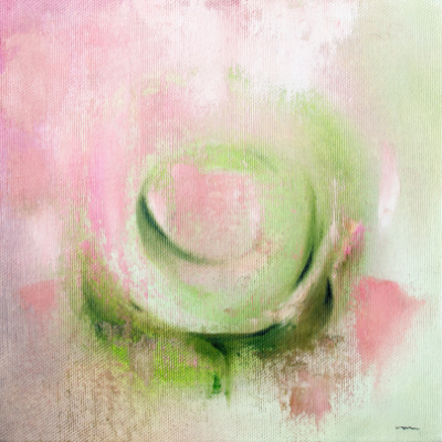 Abstracto verde rosa 4